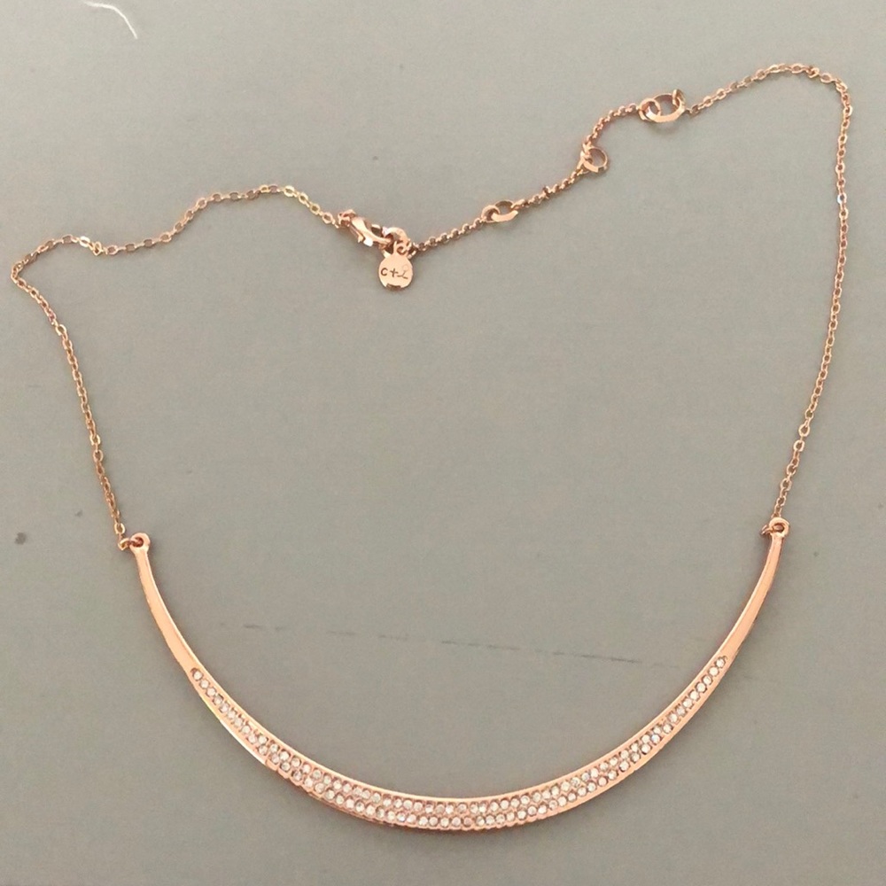 NWOT Chloe and Isabel Rose Gold Crescent necklace